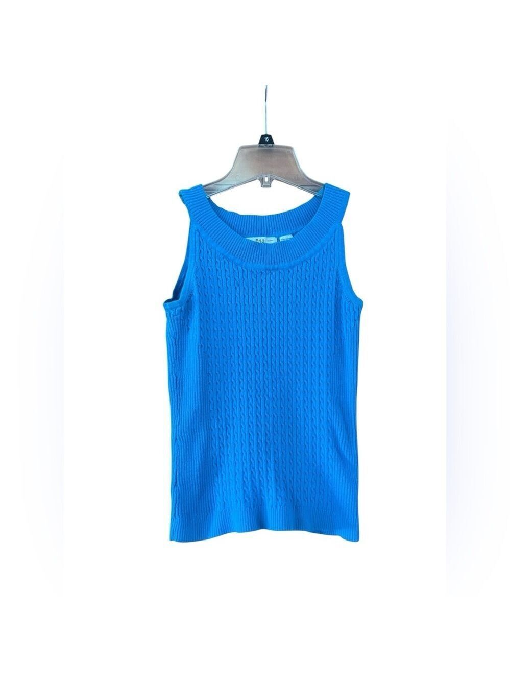 Blue Knit Sleeveless Top